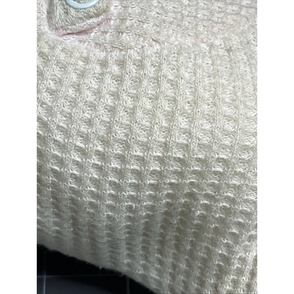 Vintage Eden Sleeping Bear Pink Thermal Waffle Weave PJs Stripe Hat